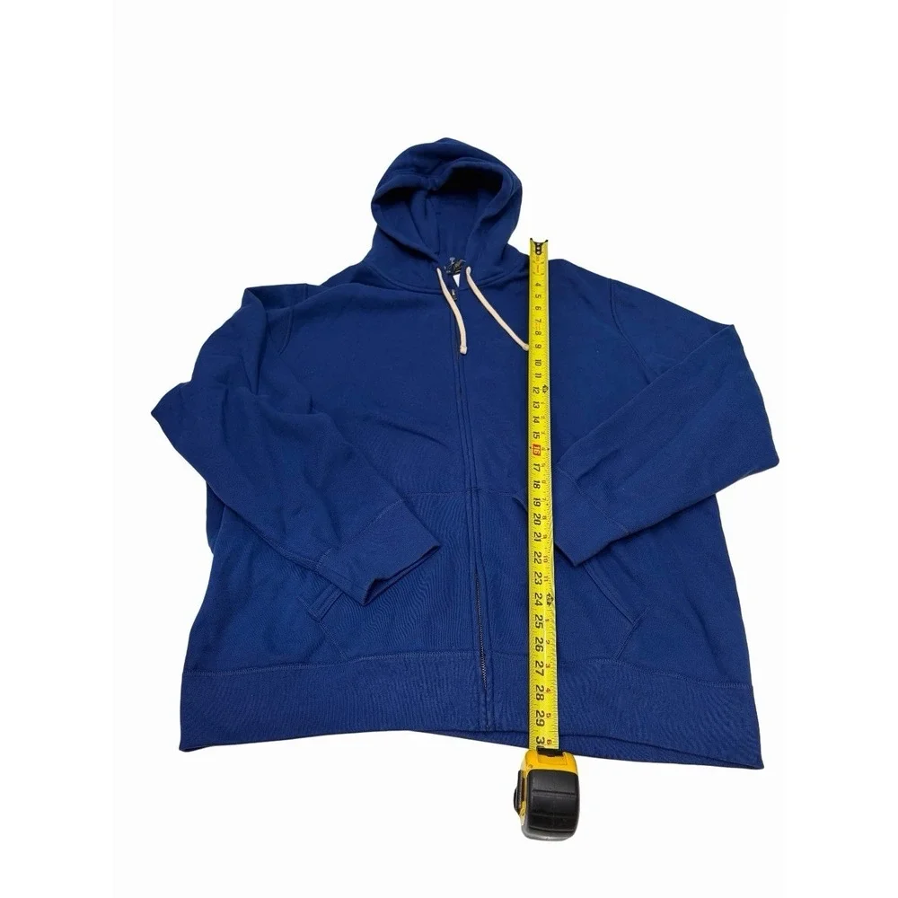 Polo Ralph Lauren Men's Royal Blue Solid Fleece Lined Full Zip Hoodie XXL